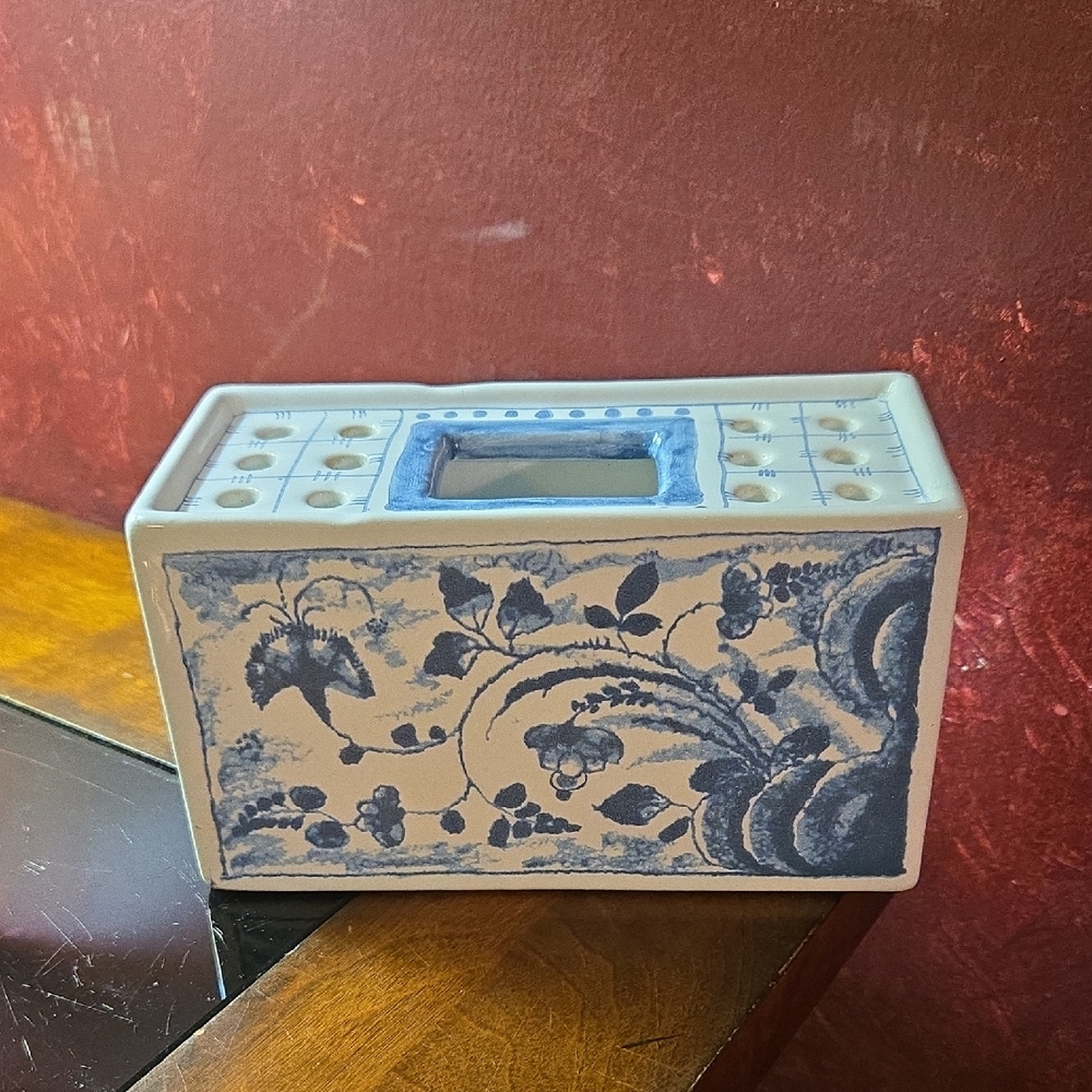 MMA Mottahedeh Portugal Flower Frog Metropolitan Museum of Art Flower Brick Vase